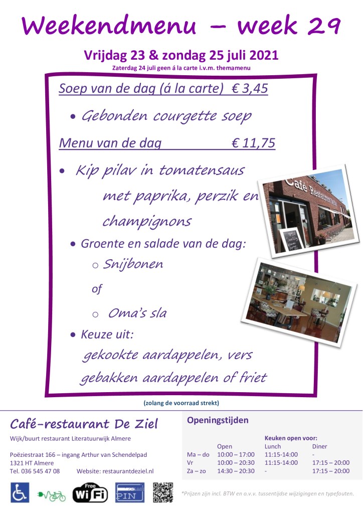 Café-restaurant De Ziel, Almere