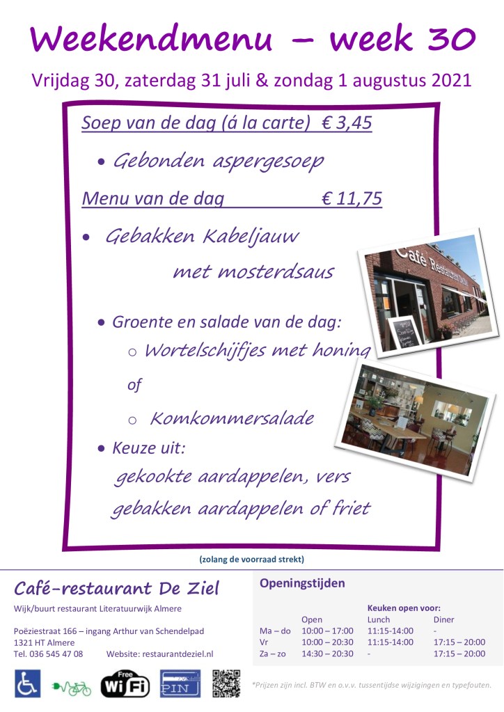 Café-restaurant De Ziel, Almere
